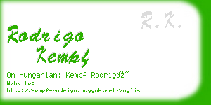 rodrigo kempf business card